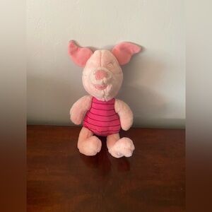 Disney Pink Piglet Plush with Striped Magenta Shirt